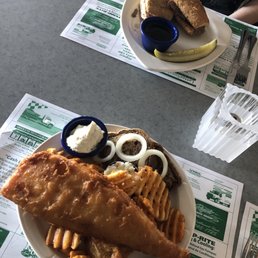 Friday Special Cod plate and my kiddos French dip. Friday Special Cod plate and my kiddos French dip.