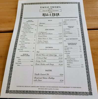 Menu photo 5 Eagle Tavern Dearborn, MI