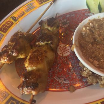 Kedai Makan - Chicken Satay (GF) half eaten - Malaysian Near Me - Seattle, Washington