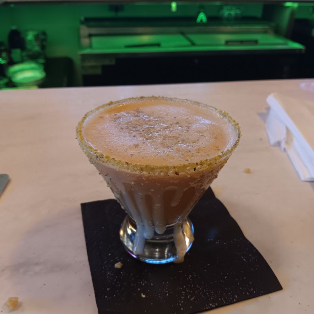 Pistachio espresso martini