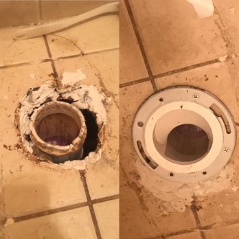 EMI Handyman Services - Toilet base was damaged from a loose toilet repaired PVC and installed new base. - Handyman Near Me