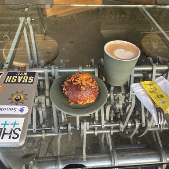 The Interval At Long Now - Gruyere pretzel bun and mocha - Museums Near Me - San Francisco, California The Interval At Long Now - Gruyere pretzel bun and mocha - Museums Near Me - San Francisco, California