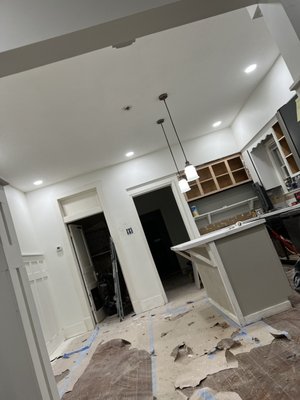 Kitchen remodel - This was amazing project with an amazing client ! We were asked to remodel the back porch and kitchen. The before and after is truly astonishing.