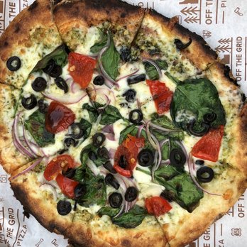 Off the Grid Pizza - Pesto Veggie - Food Trucks Near Me Off the Grid Pizza - Pesto Veggie - Food Trucks Near Me