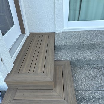 Elevated Decks - New kitchen stairs - Patio Coverings Near Me Elevated Decks - New kitchen stairs - Patio Coverings Near Me