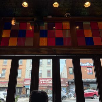 Chela Park Slope - Stained glass storefront - Mexican Near Me - Brooklyn, New York