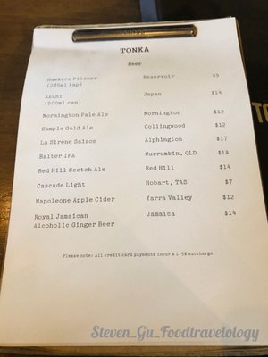 Menu photo 4 Tonka Melbourne, VIC Menu photo 4 Tonka Melbourne, VIC