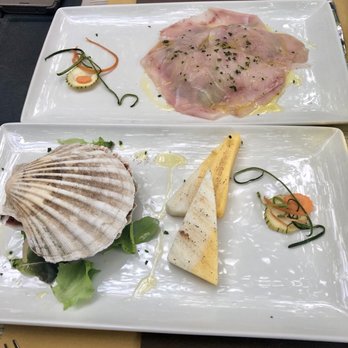Alla Pallazina - Top: swordfish Bottom: Prawns are inside the shell! - Italian Near Me - Venezia, VE Alla Pallazina - Top: swordfish Bottom: Prawns are inside the shell! - Italian Near Me - Venezia, VE