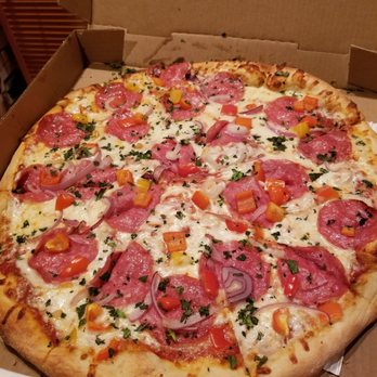 Placitas Pizza - Make your own pizza, with salami, bell pepper, and onion. - Pizza Near Me - Placitas, New Mexico