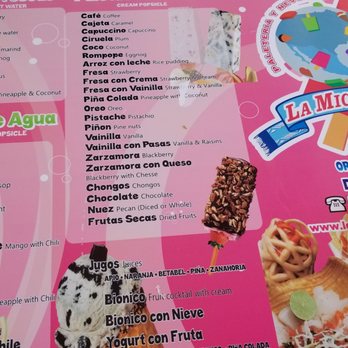 La Michoacana Premium - Types of paletas. I don't even think this is all of the options. - Ice Cream & Frozen Yogurt Near Me - Chicago, Illinois