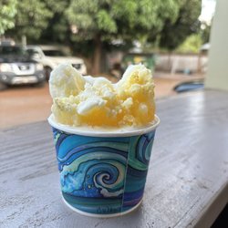 Longies Shave Ice & Treats - Took a bite out of it before snapping this photo