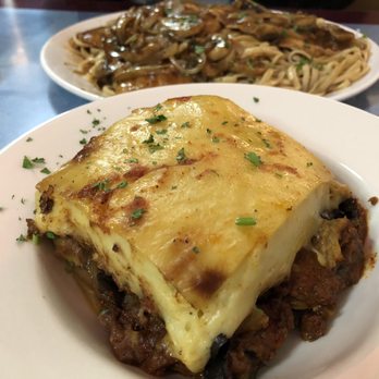 Broadway Diner - Moussaka and chicken Marsala in the background - Diners Near Me - Baltimore, Maryland