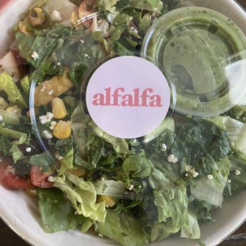 Alfalfa - Peruvian Salad. A delicious salad with the perfect mix of lettuce and other ingredients! - Salad Near Me - Los Angeles, California