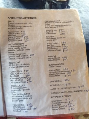 Menu photo 6 Chilitos Isla Mujeres, ROO