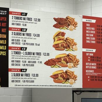 Dave's Hot Chicken - Menu - Chicken Shop Near Me - New York, New York