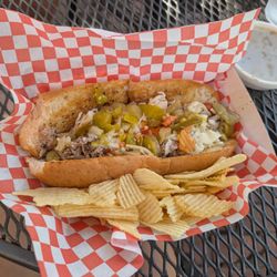 Weinberger's Deli - Italian Beef with hot and sweet peppers