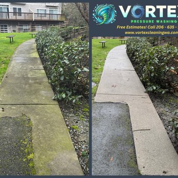 Vortex Pressure Washing - Recent sidewalk cleaning we did in February! This sidewalk had not been cleaned in years! - Pressure Washers Near Me Vortex Pressure Washing - Recent sidewalk cleaning we did in February! This sidewalk had not been cleaned in years! - Pressure Washers Near Me