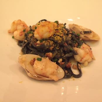 BlackSalt - Favorite! Squid ink spaghetti with rock shrimp and UNI BUTTER yummmmn! - Seafood Near Me - Washington, DC, District of Columbia