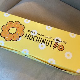 Mochinut three-pack of mochi donuts.