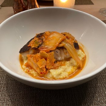 EVOQ Sarasota - Blackened Grouper with grits and kimchi - Comfort Food Near Me - Sarasota, Florida EVOQ Sarasota - Blackened Grouper with grits and kimchi - Comfort Food Near Me - Sarasota, Florida