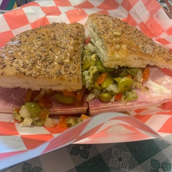 Parasol's - Muffaletta Sandwich -half - Bars Near Me - New Orleans, Louisiana