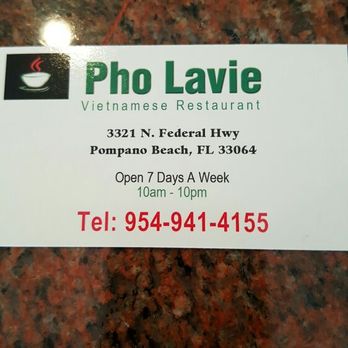 Pho Ocean - Business card - Vietnamese Near Me - Pompano Beach, Florida