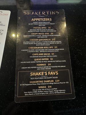 Menu photo 2 Shakertins - The Colony The Colony, TX Menu photo 2 Shakertins - The Colony The Colony, TX