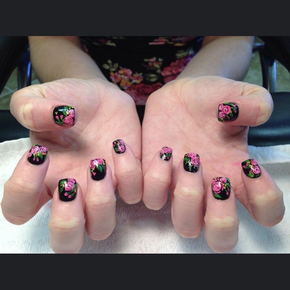 Pretty Nails - If you can tell in this particular photo I wanted him to match the nails to my shirt I was wearing - Nail Salons Near Me - Rockledge, Florida Pretty Nails - If you can tell in this particular photo I wanted him to match the nails to my shirt I was wearing - Nail Salons Near Me - Rockledge, Florida