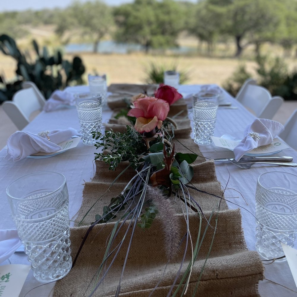 Diamond Vineyards - a table set for a wedding reception - Wineries Near Me - Fredericksburg, Texas