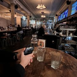 Butcher and the Brewer - Satisfied and dinner rush was over.  Warm, dark, and loud ambiance.
