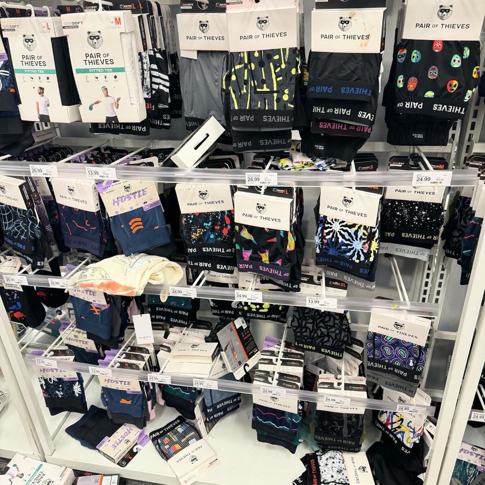 Underwear section absolutely wrecked. Underwear section absolutely wrecked.