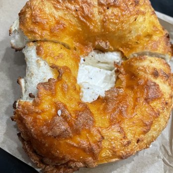 YLS Bakery & Cafe - Cheddar Bagel w/ Spread - Donuts Near Me - Yorba Linda, California