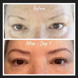 Brows by Niki - Before and after on day one