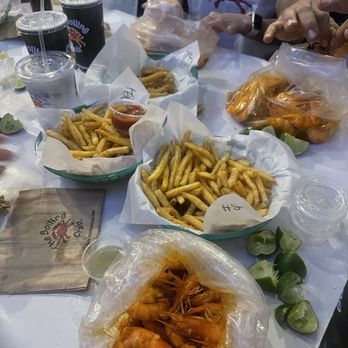 The Boiling Crab - Lemon pepper fries and shrimp - Seafood Near Me - San Marcos, California