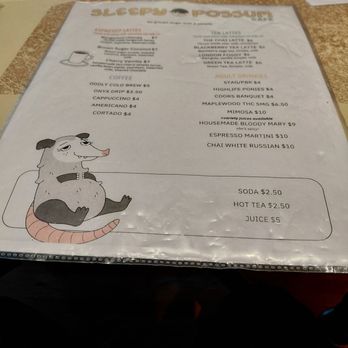 Sleepy Opossum Cafe - Menu - Bakeries Near Me - Springfield, Missouri Sleepy Opossum Cafe - Menu - Bakeries Near Me - Springfield, Missouri