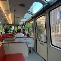 Westlake Station Monorail - Monorail--natural light, above ground, not crowded