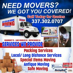 Blue Collar Home Moving Services - We Provide Packing Services, Local and Long Distance Services, Special Items Moving, Antique Moving, Give us a call today at 337-302-0707
