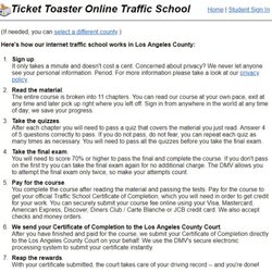 Ticket Toaster Online Traffic School