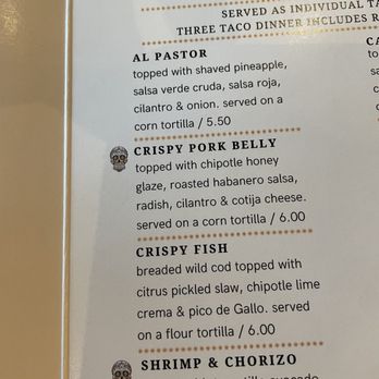 Don Jose's - Description and price of tacos ordered - Mexican Near Me - New Lenox, Illinois Don Jose's - Description and price of tacos ordered - Mexican Near Me - New Lenox, Illinois