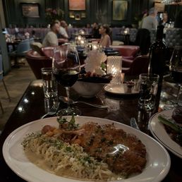 Chicken piccata and cacio e pepe