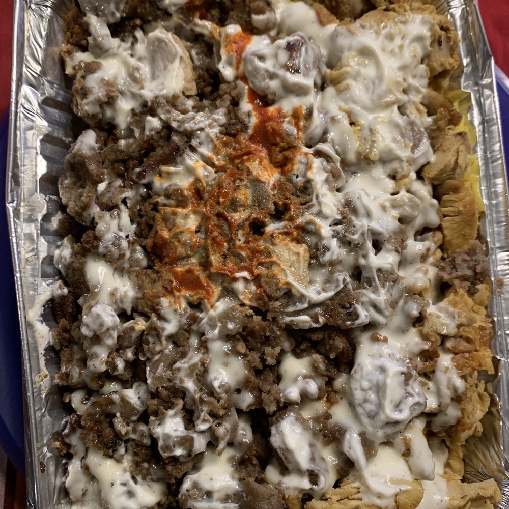 Halal Bros - Combo Over Rice (No Salad) - Middle Eastern Near Me - Austin, Texas Halal Bros - Combo Over Rice (No Salad) - Middle Eastern Near Me - Austin, Texas