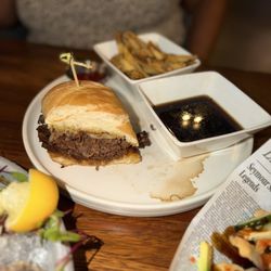 The Foundry Plates & Spirits - Prime Rib French Dip (partially eaten)