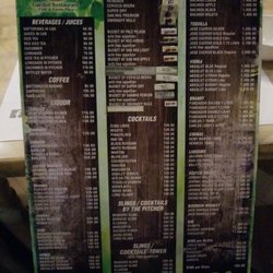 Pio Garden Restaurant - Menu in Philippine peso