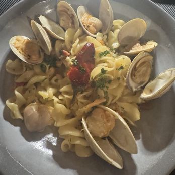 Society 48 - Housemade fusilli with clams and Calabrian chilis - Steakhouses Near Me - West Palm Beach, Florida Society 48 - Housemade fusilli with clams and Calabrian chilis - Steakhouses Near Me - West Palm Beach, Florida
