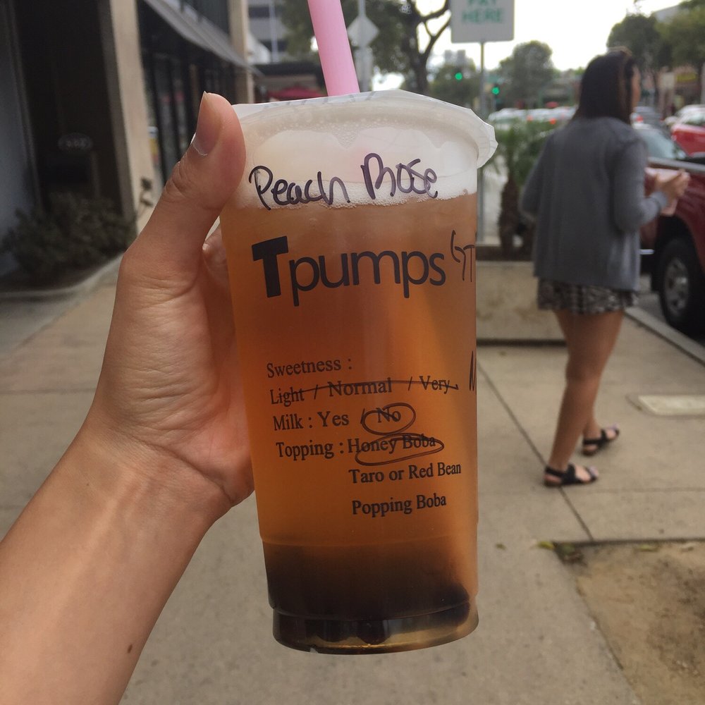 Tpumps - Pasadena - Peach Rose Green Iced Tea - Bubble Tea Near Me - Pasadena, California Tpumps - Pasadena - Peach Rose Green Iced Tea - Bubble Tea Near Me - Pasadena, California