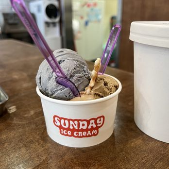 Sunday Ice Cream - Single scoop Black Sesame and Vietnamese Coffee - Ice Cream & Frozen Yogurt Near Me - San Diego, California Sunday Ice Cream - Single scoop Black Sesame and Vietnamese Coffee - Ice Cream & Frozen Yogurt Near Me - San Diego, California