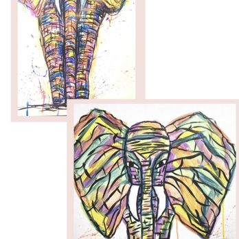 Pinot's Palette - Pro example on top, mine on bottom...Nailed It! - Paint & Sip Near Me - Naperville, Illinois Pinot's Palette - Pro example on top, mine on bottom...Nailed It! - Paint & Sip Near Me - Naperville, Illinois