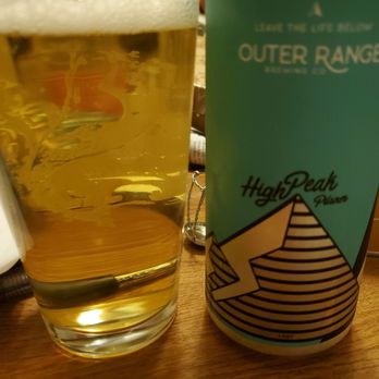 Outer Range Brewing - High Peak Pilsner! So very good to kick back with! - Breweries Near Me - Frisco, Colorado Outer Range Brewing - High Peak Pilsner! So very good to kick back with! - Breweries Near Me - Frisco, Colorado