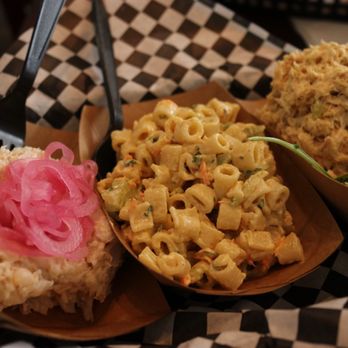 Biderman's Deli - Scoop trio - smoked whitefish, pasta salad and tuna salad - Delis Near Me - Austin, Texas