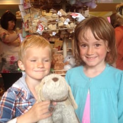 Alice's bear shop - A special friend, all fixed and ready to go home.